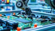 © Erni - Robotic Arm Precision: Automated Circuit Board Assembly in a Modern Factory Setting