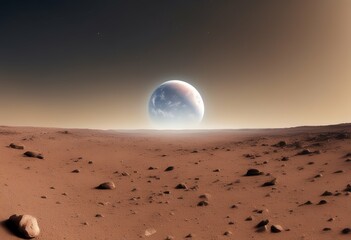Wall Mural - view encapsulating vastness our earth mars beautifully profound seen cosm
