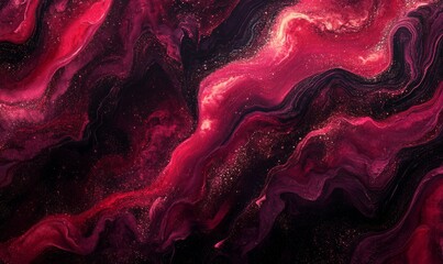 Wall Mural - dark burgundy ruby garnet cherry abstract background. glow glitter light bright fire shine hot. geom