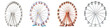 © Sawera - Ferris wheel isolated on transparent background, Set of