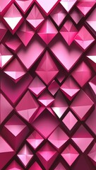 Sticker - Pink geometric diamonds arranged in repeating rows for a sophisticated pink pattern background