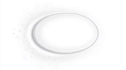 Poster - Oval glittering frame with silver particles rotating on white background