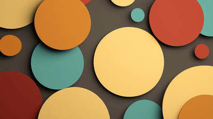 Aufkleber - Colorful overlapping circles creating an abstract modern background