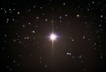 Wall Mural - use brightly star related single dark background shines suitable t designs
