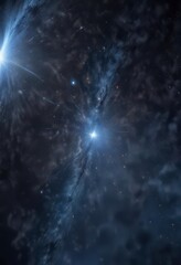 celestial scene with twinkling stars against a dark blue background, darkness, cosmos