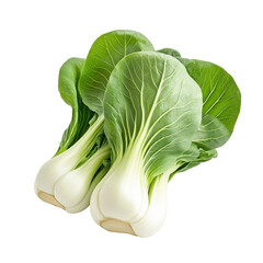 Wall Mural - Fresh bok choy vegetable isolated on a clean transparent background for culinary use, Bok choy vegetable isolated on transparent background