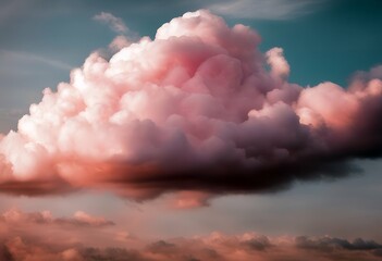Wall Mural - reflection canvas casts fading cotton candy clouds. sun