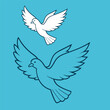 © Ripa Roy - A peaceful flying dove coloring page featuring graceful wings outstretched, symbolizing freedom and harmony. Perfect for kids and adults to add creative colors!