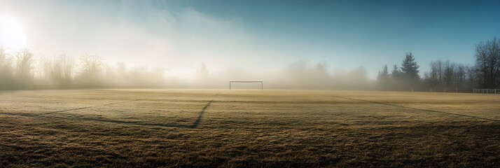 Poster - mist over the field