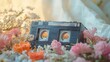 © Thirakun - Retro music cassette draped with soft flowers in a dreamy nature-inspired scene