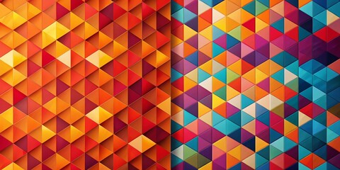 Wall Mural - Abstract Geometric Pattern Background with Copy Space - Right Side