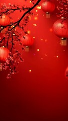 Wall Mural - Vertical video Happy Chinese new year Concept for holiday, Chinese Celebration animation.