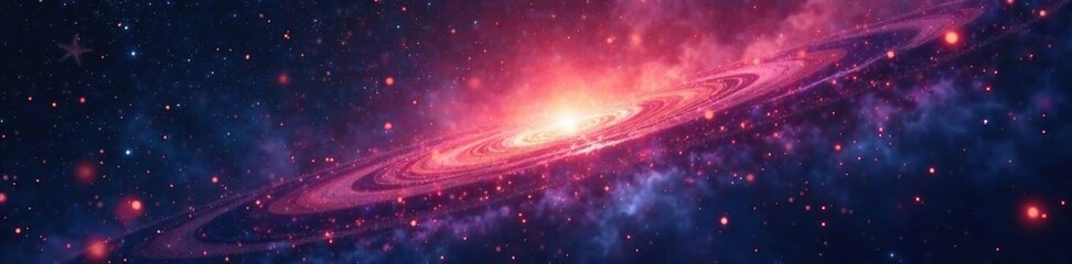 Wall Mural - Un cortejo de luces en la oscuridad del universo vasto, light, space