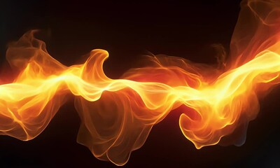 Wall Mural - Abstract depiction of fiery energy with vibrant colors and dynamic flow.