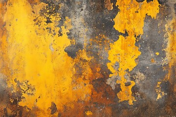 Aufkleber - Abstract yellow and brown grunge texture.
