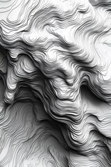 Fototapete - Abstract grayscale topographic relief texture.