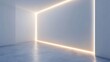 © lisa - Minimalist Room Corner Illuminated by Linear Lighting