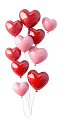 Sticker - Colorful Heart-Shaped Balloons for Romantic Celebrations and Events