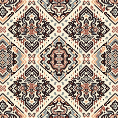 Wall Mural - seamless pattern Thai style traditional tribal clothing 