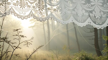 Wall Mural - mist in the forest