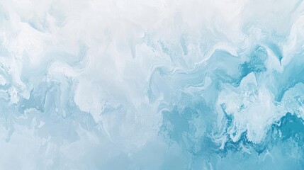 Poster - Abstract Blue Swirl Painting: A Serene Ocean Inspired Artwork