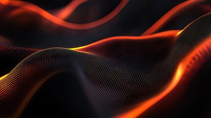 Sticker - Abstract Background Representing Limitless Possibilities with Wavy Patterns and Dynamic Light Effects in Warm Tones