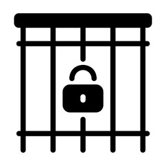 Wall Mural - jail solid icon