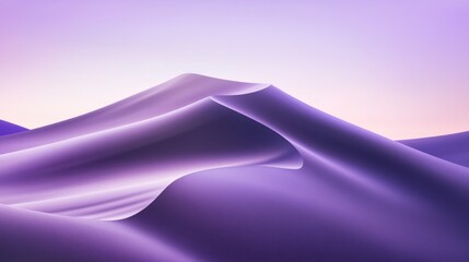 Wall Mural - Purple sand dunes at dawn, soft pastel colors.