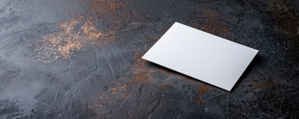 Wall Mural - business card mockup on brushed metal background professional settings studio view