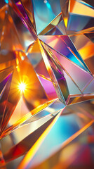 Wall Mural - Iridescent Crystal Gemstone Abstract Background