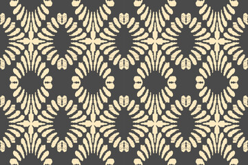 Ethnic ikat design Aztec tribal african art. Seamless pattern in tribal, folk embroidery, and Mexican style. Geometric ornament. Design for print fabric carpet, wallpaper, clothing, wrapping, fabric,	