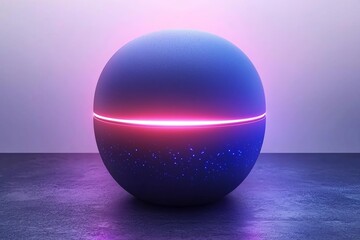 Fototapete - Abstract empty background with dark asphalt and neon purple, blue and pink light spots for car presentation , isolated on white background,  , copy space for text,