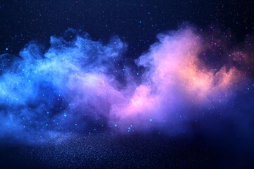Wall Mural - abstract empty background with dark asphalt and neon purple, blue and pink light spots for car prese