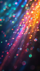 Wall Mural - Vibrant Bokeh Lights Background  Abstract Colorful Glow