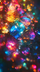 Wall Mural - Vibrant Gemstones  Colorful Crystal Background