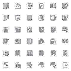 Wall Mural - Write line icons set