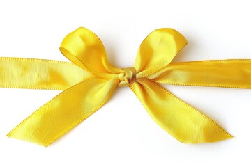 Elegance: a glimpse of a yellow ribbon bow symbolizing joy and sophistication