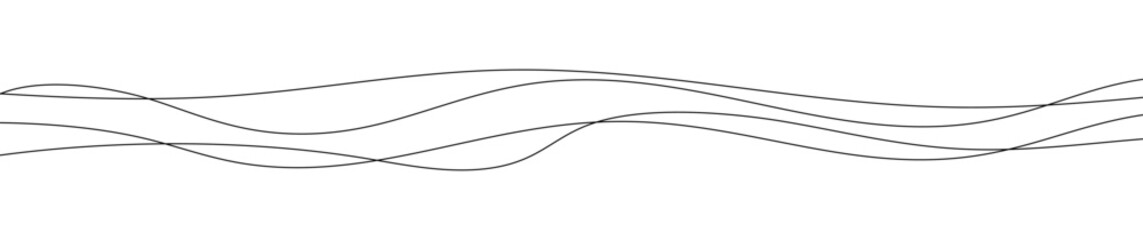 Thin curved wavy lines