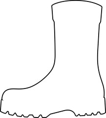 Rubber boot silhouette design illustration