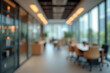 © Nyetock - Blur background of modern office interior design. Contemporary workspace for creative business
