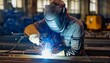© eliyashevskiy - Welder welding metal in a factory