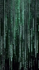 green binary symbols digital coding datum computer cyberspace cyber glow glowing ornament row matrix array background code communication digit future futuristic hacking information