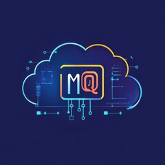 Stylized cloud logo featuring 'MQ' in vibrant colors against a dark backdrop.