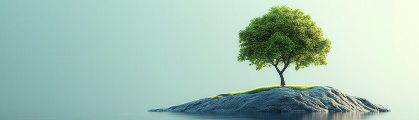 business management flat design front view nature-inspired theme 3d render