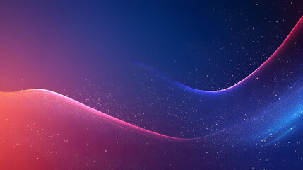 Wall Mural - A cosmic background with stars and galaxies, rendered in shades of blue, purple, and red, is displayed on the right side of an empty space for text or design elements. 