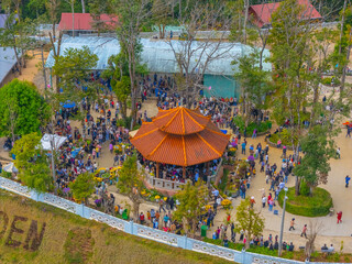 Wall Mural - Our Lady of Mang Den is a relic of the Statue of Our Lady of Fatima in Mang Den, a Catholic pilgrimage site of the Diocese of Kon Tum, located in Mang Den town