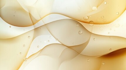 Poster - Organic shapes and glowing droplets create an immersive abstract landscape of light and fluidity. Generative AI