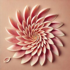 Wall Mural - Flower Petal Spiral Flower petals arranged in a spiral pattern