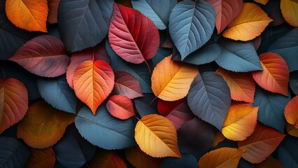 Wall Mural - colorful autumn leaves create a stunning natural tapestry