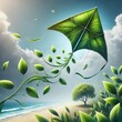 © Bogdan - Kite shaped leaves represent carefree recreational activities